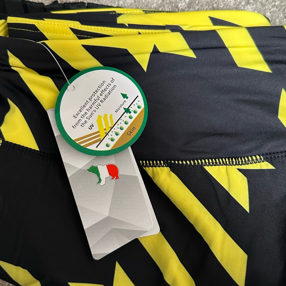 Plaid Pleated Tennis Skirt XL Yellow/Black - Picture 9 of 9